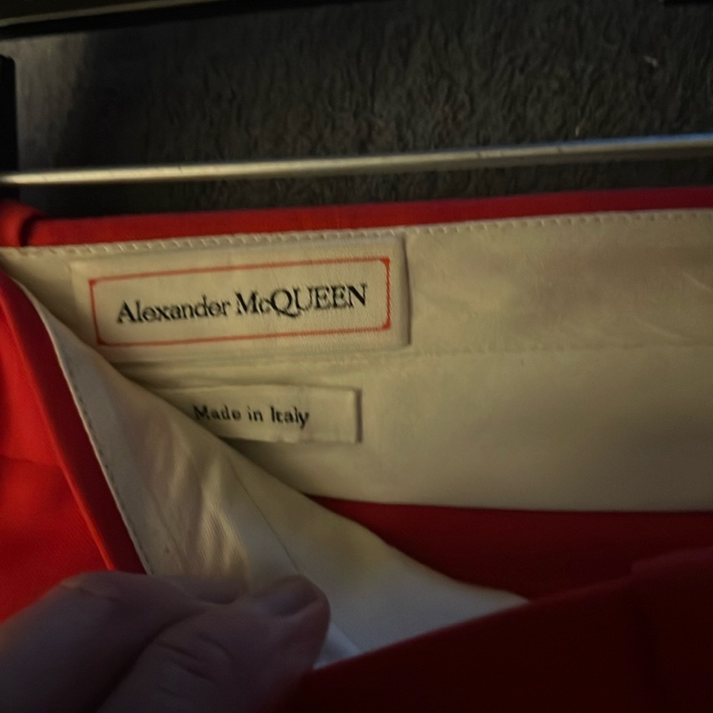 Alexander McQueen men’s slacks love red